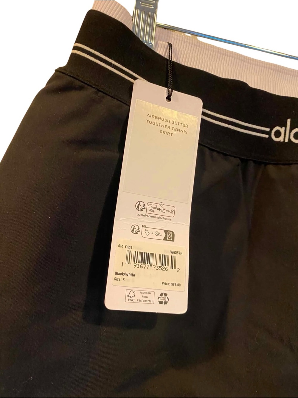 NWT Alo Yoga Airbrush Better Together Set BLACK/WHITE Size: Small - Picture 6 of 6